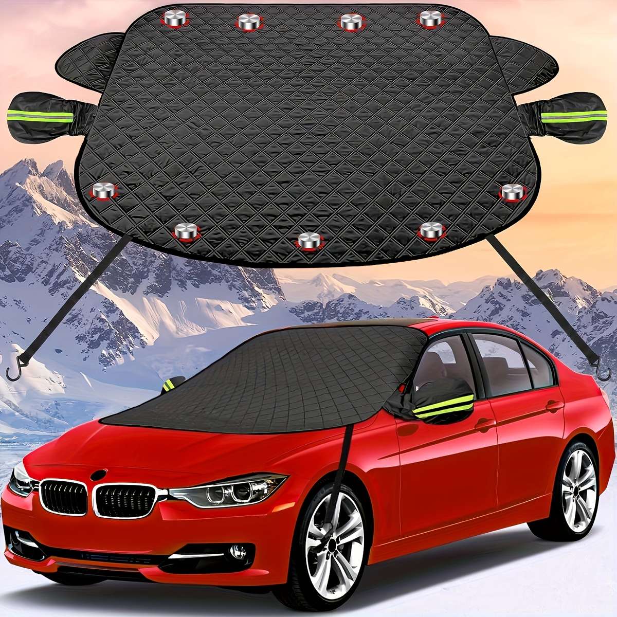 Car Sun Shades Color Black Model Windproof Hook Add Built In 9 Magnets