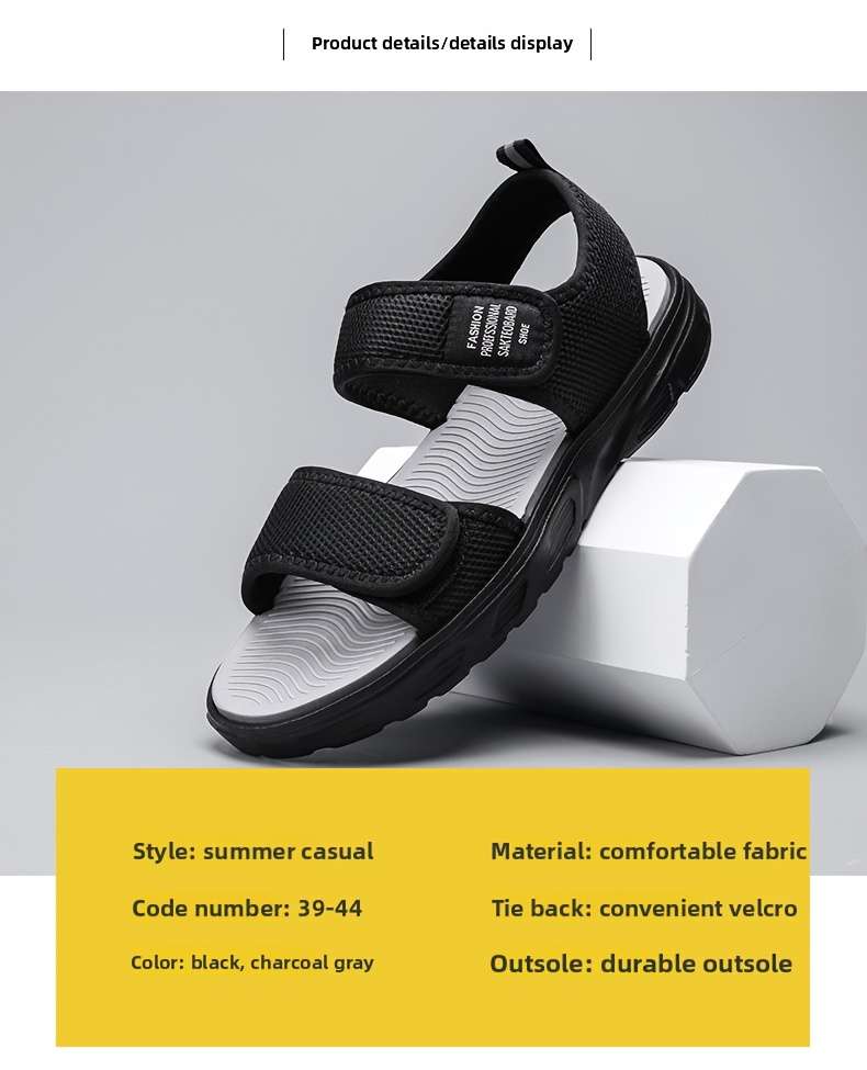 Sandals Color Black Gray Size Uk 9