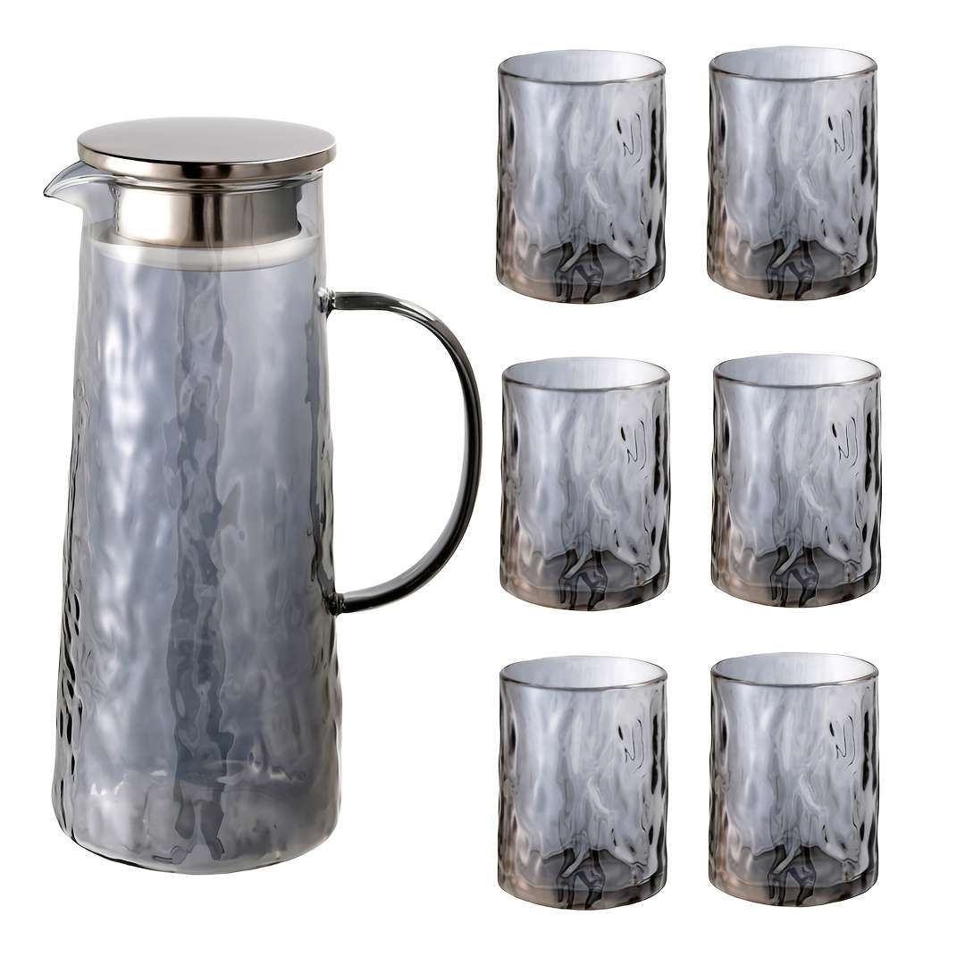 Water Cup Color Amber Quantity7 Pcs  1 Jug   6 Cups