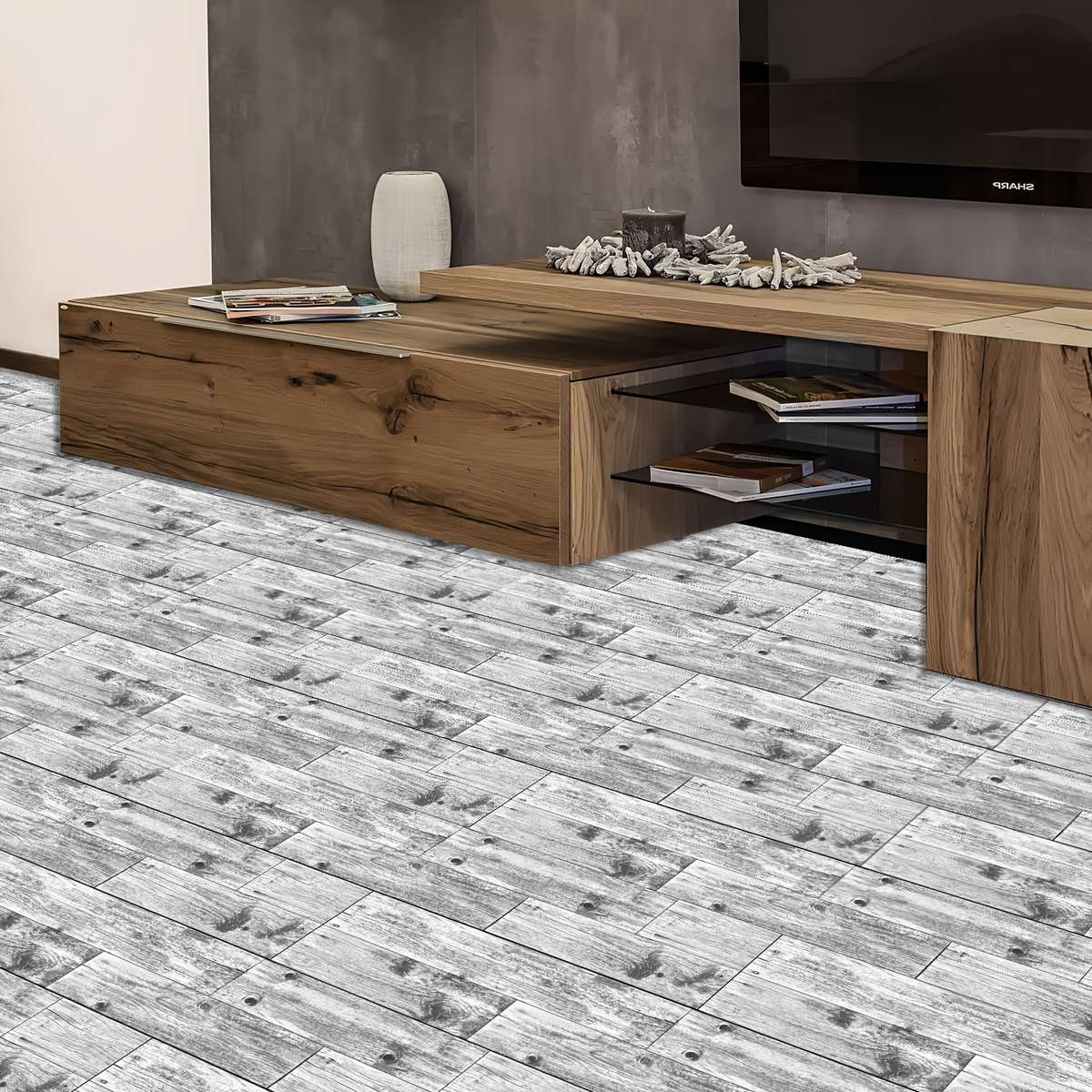 Self Adhesive Floor Stickers 15Cmx90Cmx5Pcs