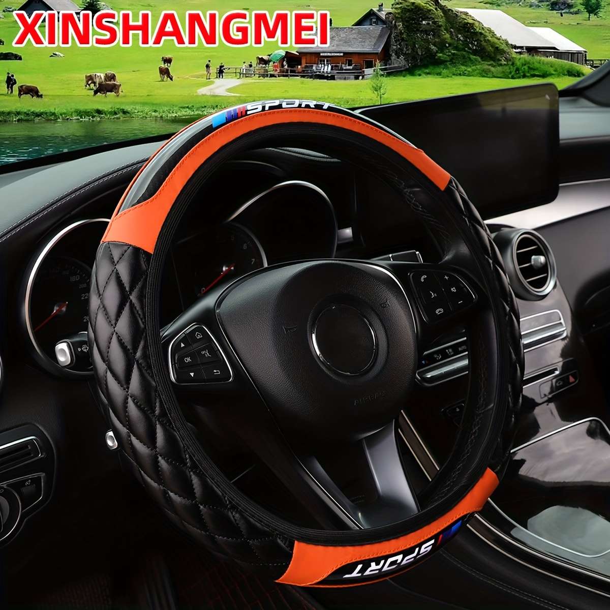 Car Steering Wheel Cover White
