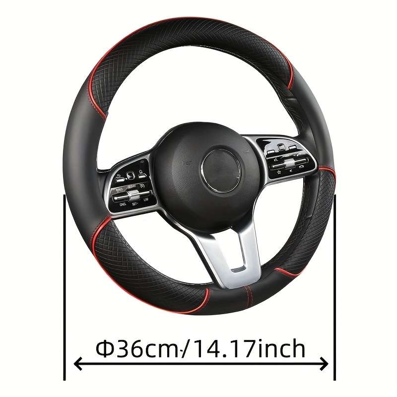 Car Steering Wheel Cover Orange (D Shaped)
