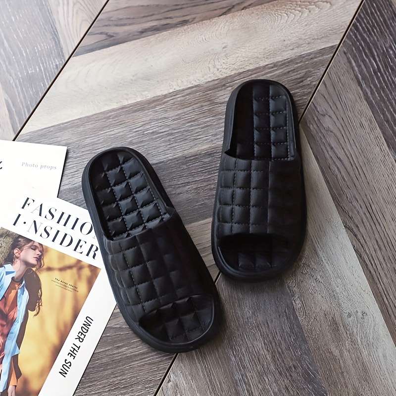 Men Slippers Summer Style Black Size Uk 4.5 To 5