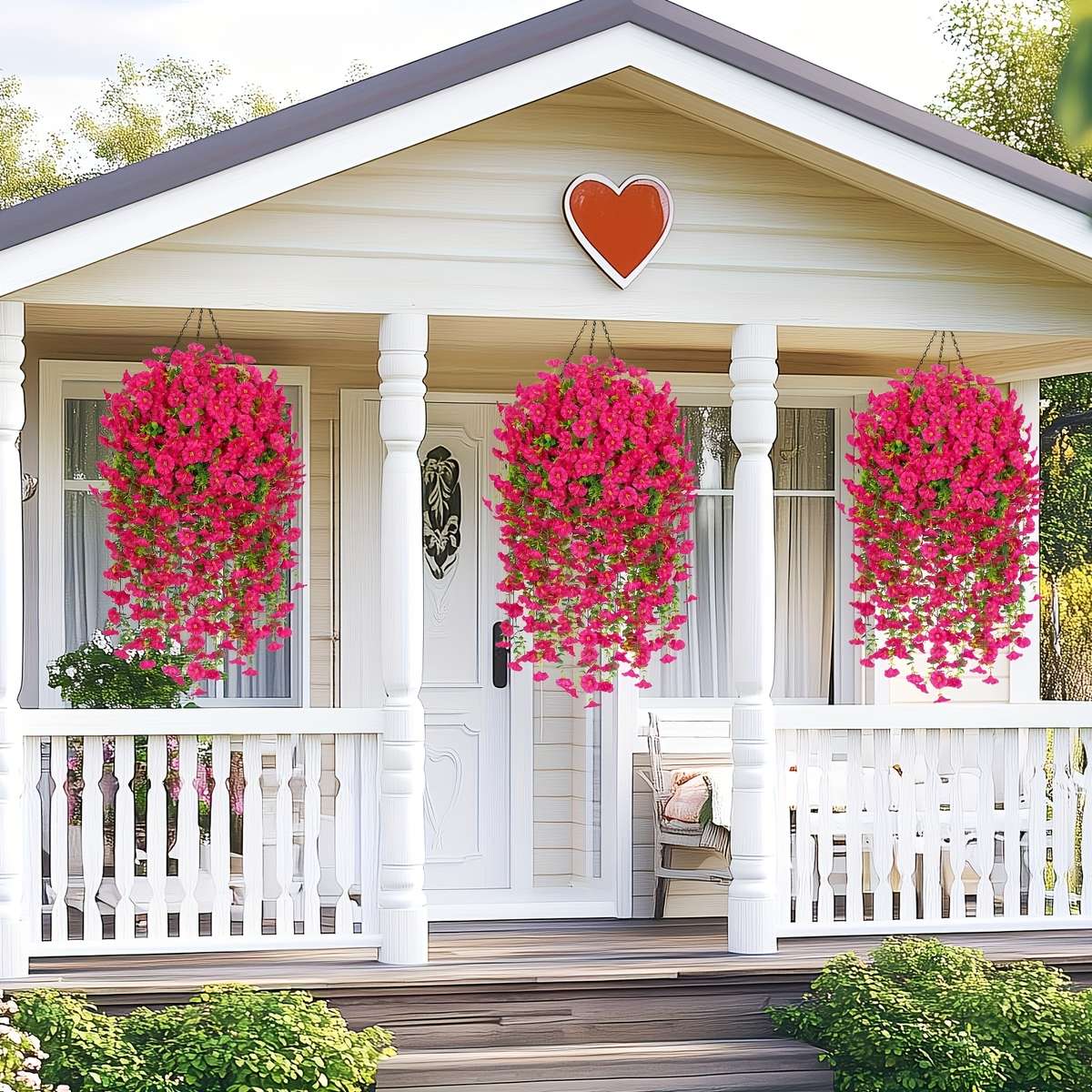 Simulated Flower Color 2Pcs White