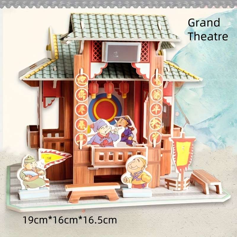 3D Building Model Puzzle Set Quantity 4Pcs