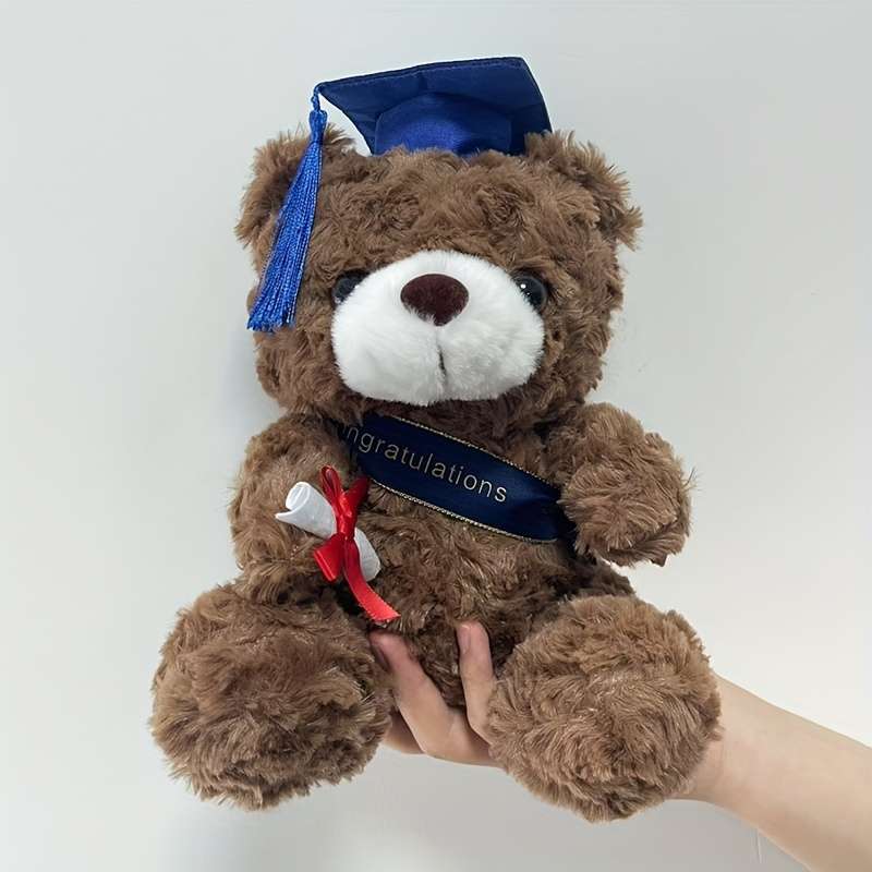 Plush Toyss color Dark Brown Style Black Hat