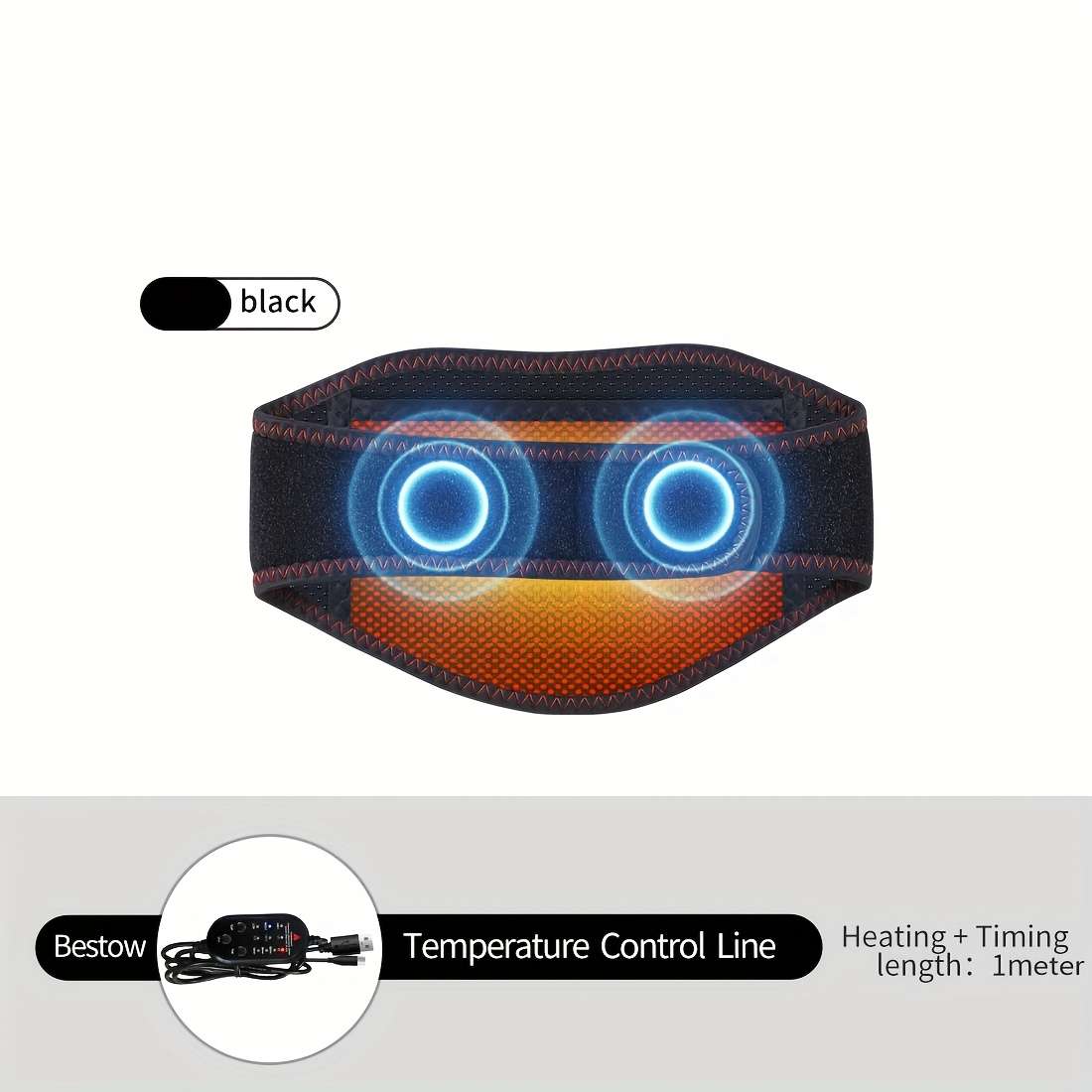 Powered Heated Neck Massager With Adjustable Stand Temp