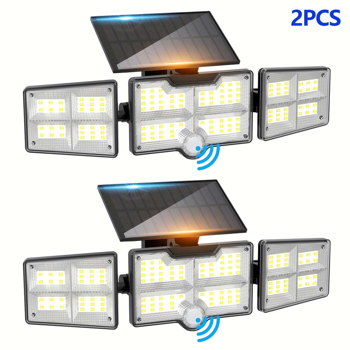 white light-122LED 2pcs Outdoor Solar Light