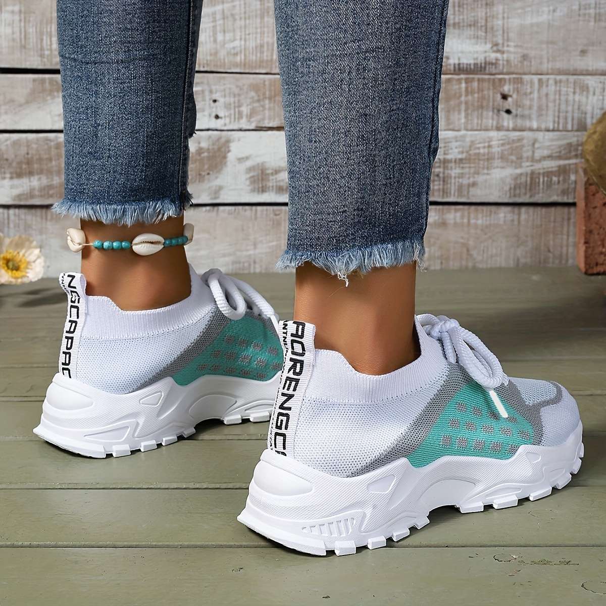 Women S Sneakers Color Mineral Green Sizeuk 4.5