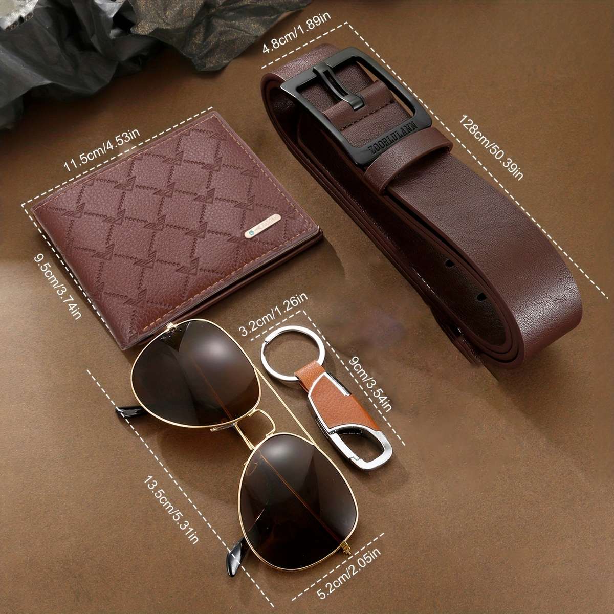 5Pcs Set Of Including Classic And Easy Casual Wallet For Men