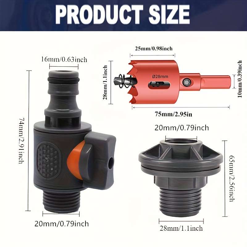 3-Piece Water Bucket Adapter Kit