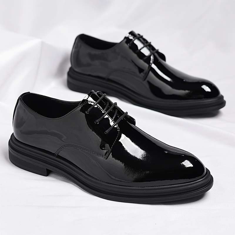 Mens Leather Shoes Color Black Sizeuk 5