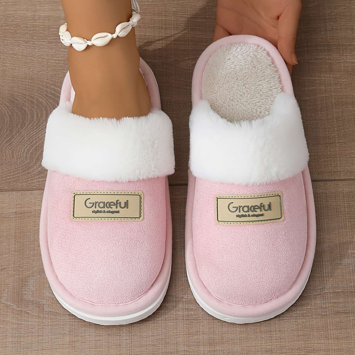 Cotton Slippers Color Grey Sizeuk 6.5-7