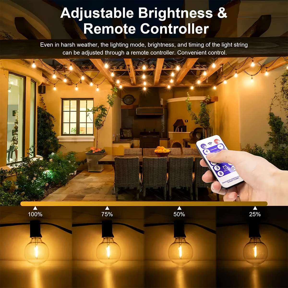 String Lights Size 6.1Meter 6.1Meter 7 1Bulbs Solar
