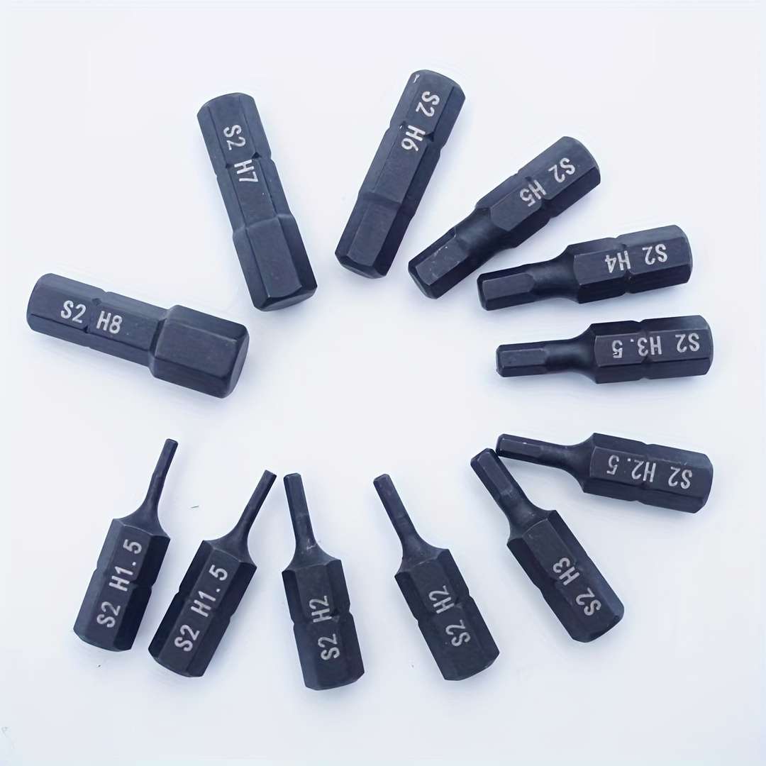 Screwdriver Bit Tool Set Model Hexagon Socket Metric 12Pcs