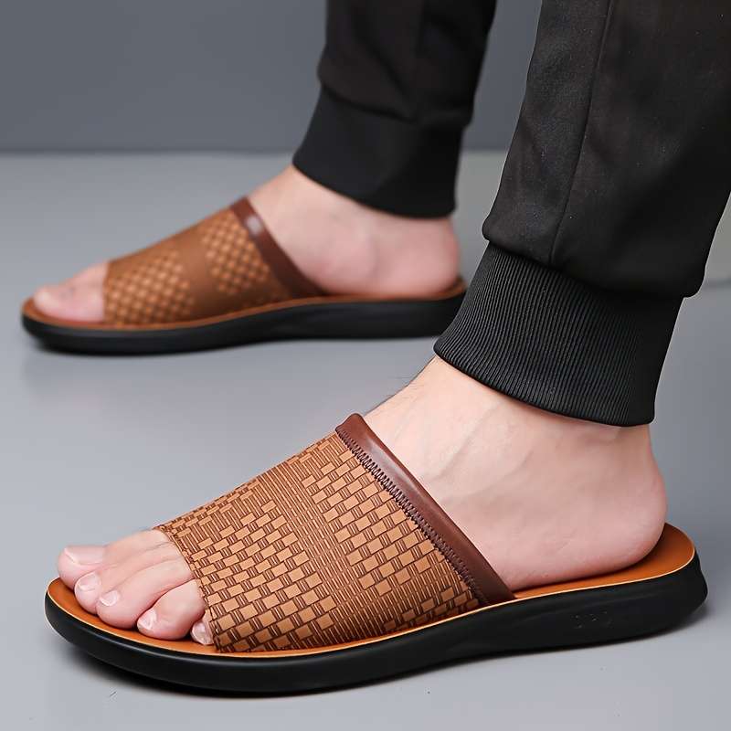 Men Slippers Summer Style Grey Size Uk 7