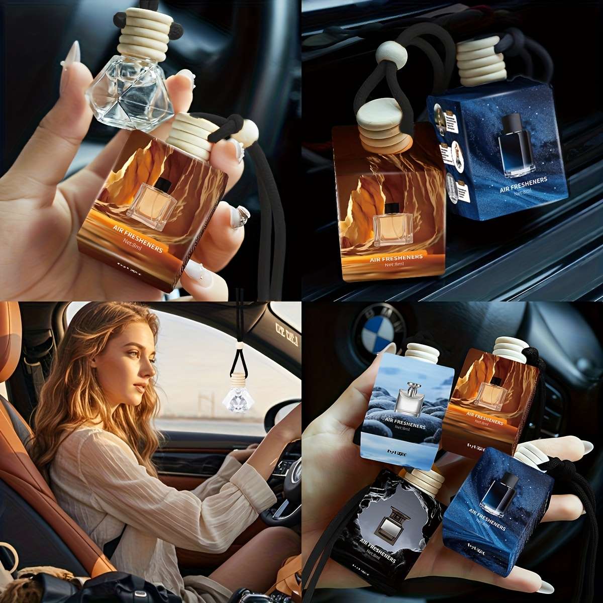 Car  Fragrance  Refill  Bottle Capacity 32Ml Men'S Fragrance  4 Pieces