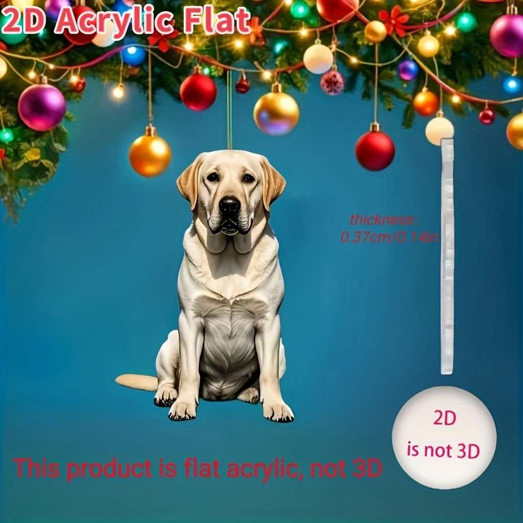 Keychain Ornament Style White Labrador Quantity