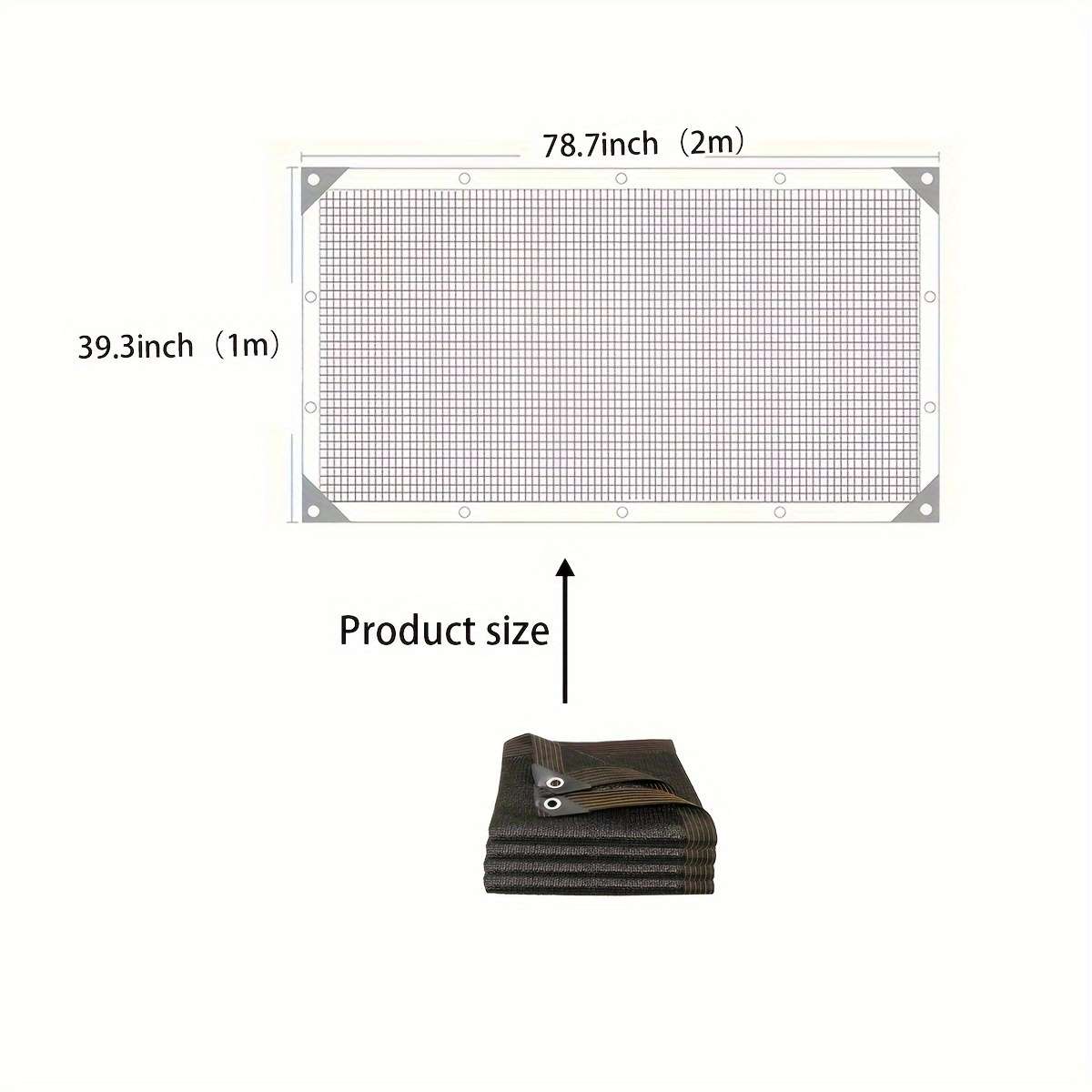 Shade Net Color Yellow Size39.3*78.7Inch1*2M