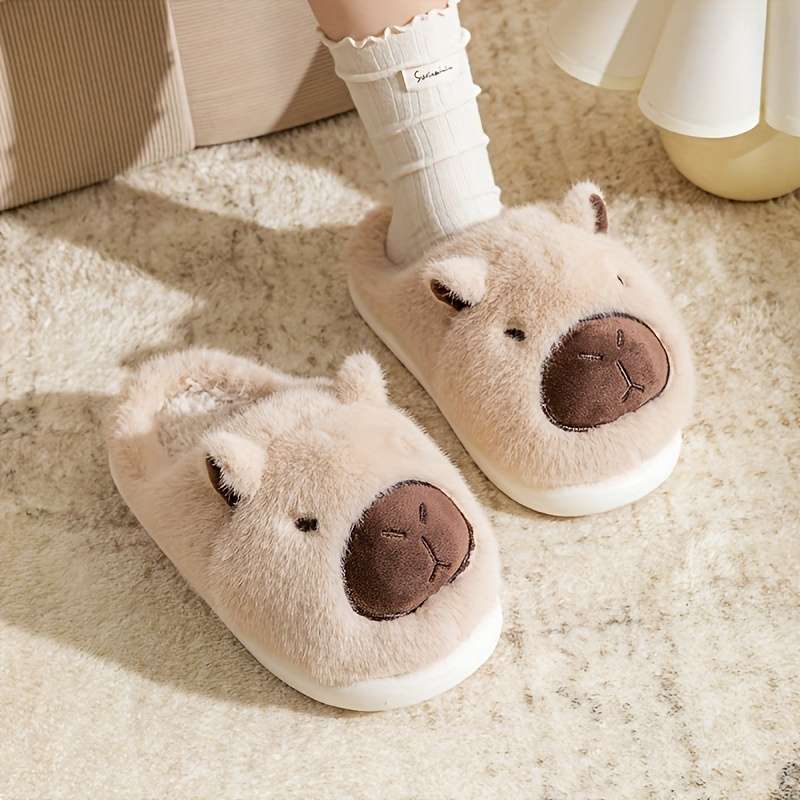 Cotton Slippers Color Light Brown1 Sizeuk 6.5-7