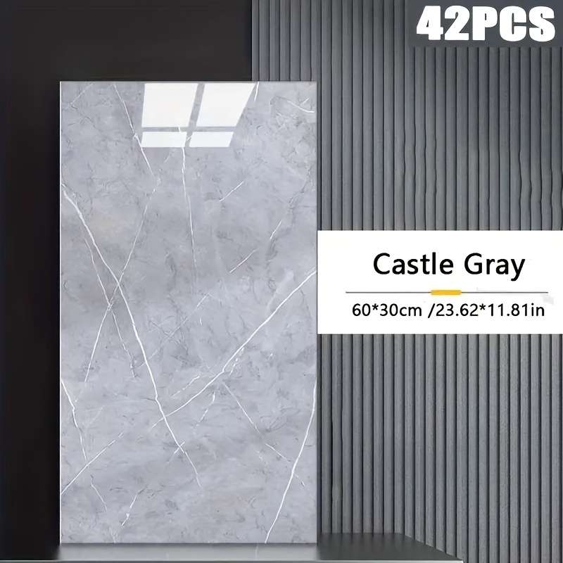 32PCS Industrial Textured Elegant Faux Marble Pattern With Golden Foil Bedroom