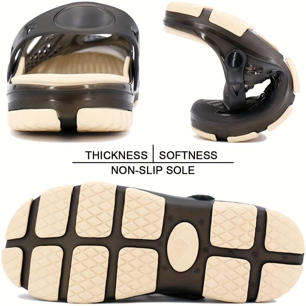 Men Slippers Summer Style Black Size Uk 7