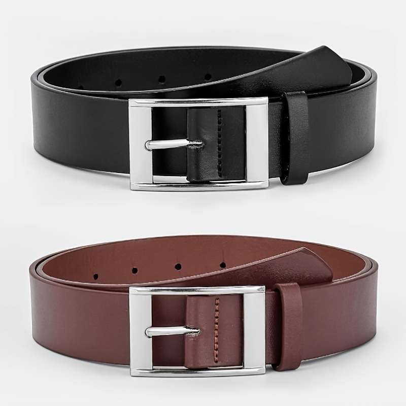 Belt Color 2Pcs Black  Brown Size 110Cm