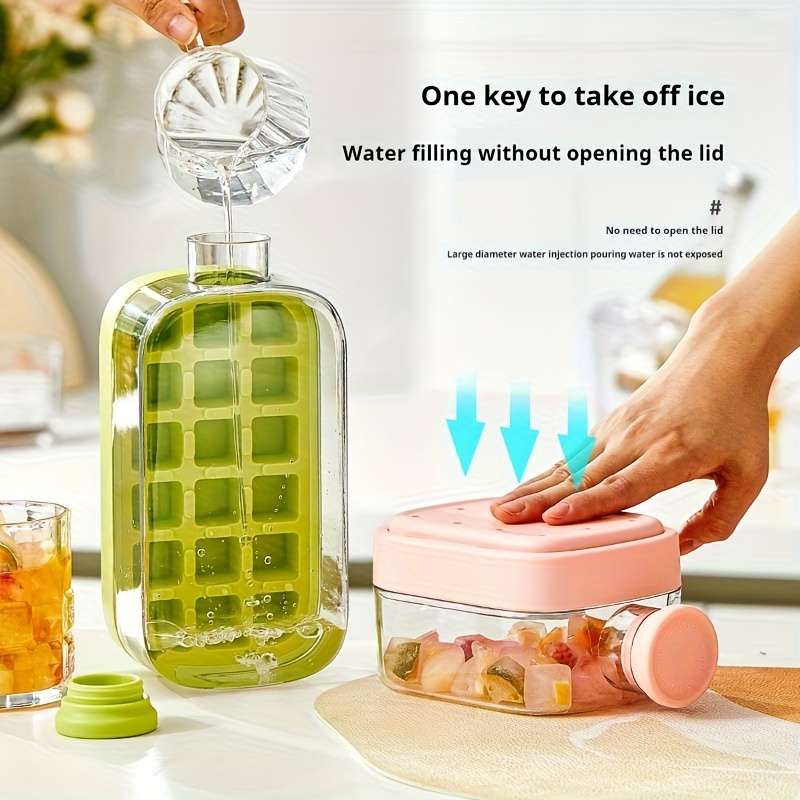 Ice Molds Capacity Fresh Green 18 Grids