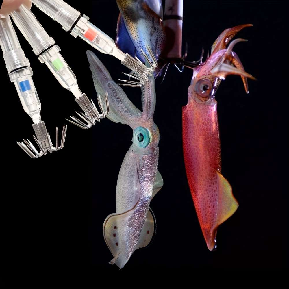 2pcs Squid Lures Fishing Lures with Sharp Hooks Night Fishing Octopus Lures