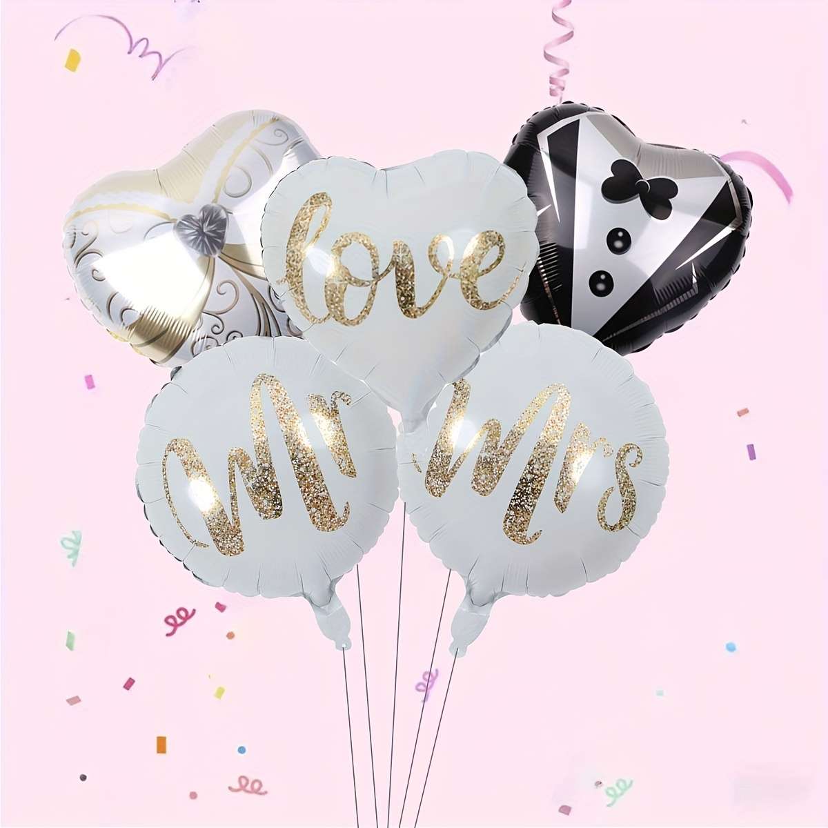 Wedding Supplies Color 5Pcs Mr Mrs Set