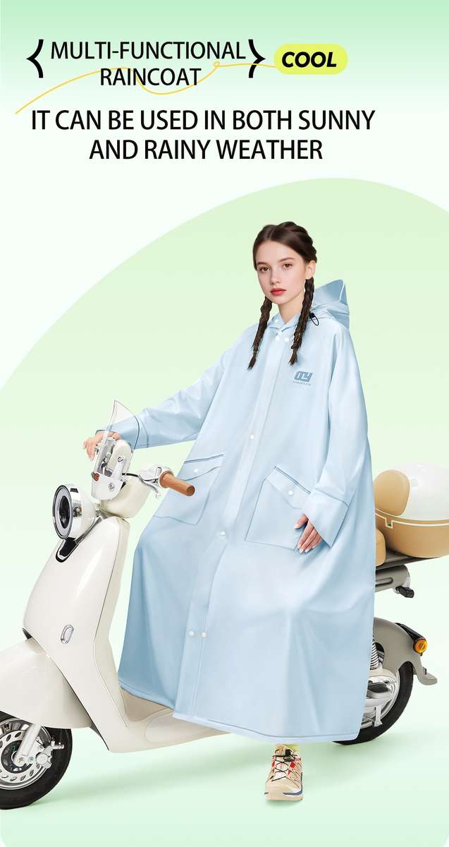 Raincoat Light Blue Size Uk S