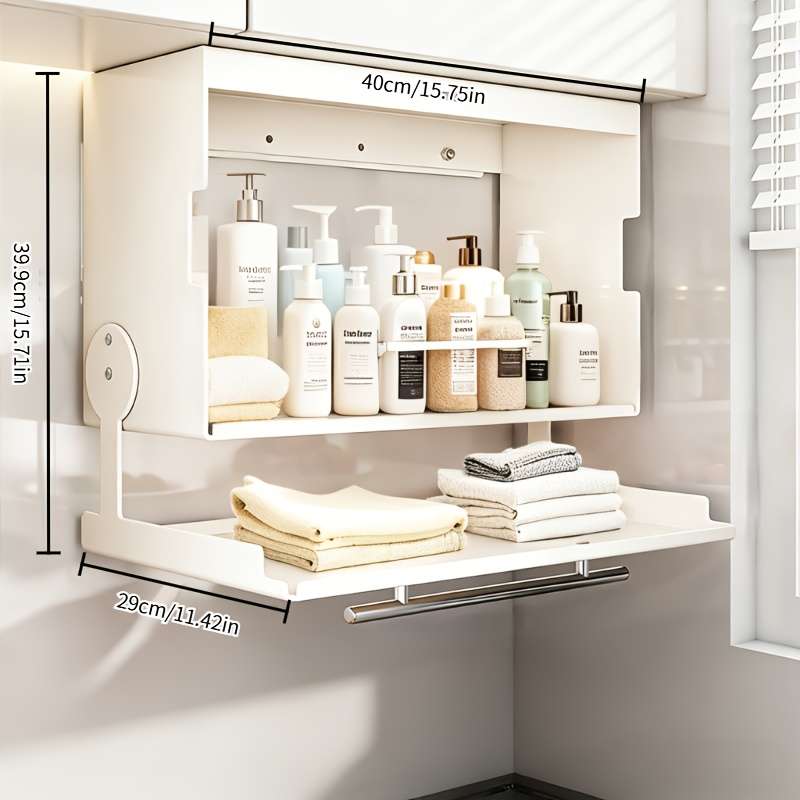 Bathroom Storage Rack Model Basic Model  Gun Gray  Face Width 40Cm15.75