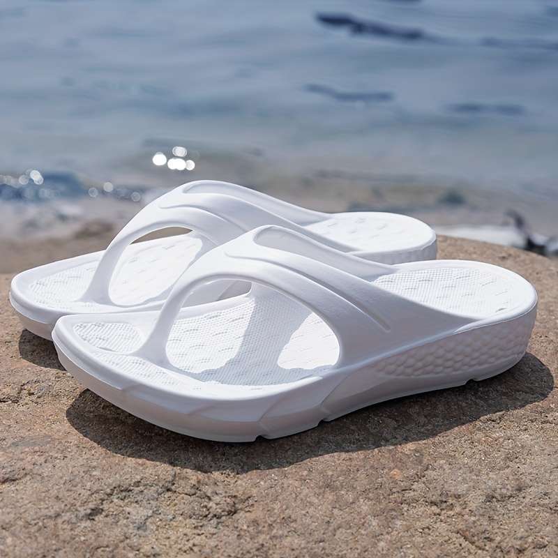 Ladies Summer Flip Flops White Uk 7.5-8