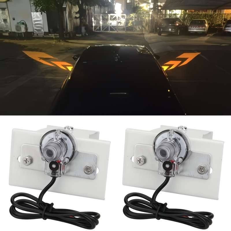2pcs Atmosphere Lights Projection Lights Night Driving Arrows Indicator Neon Light