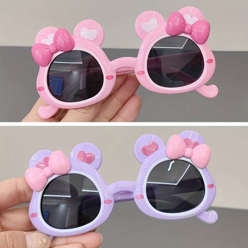 Kids Glasses Color 2 Pack Pink Add Purple Side Bow