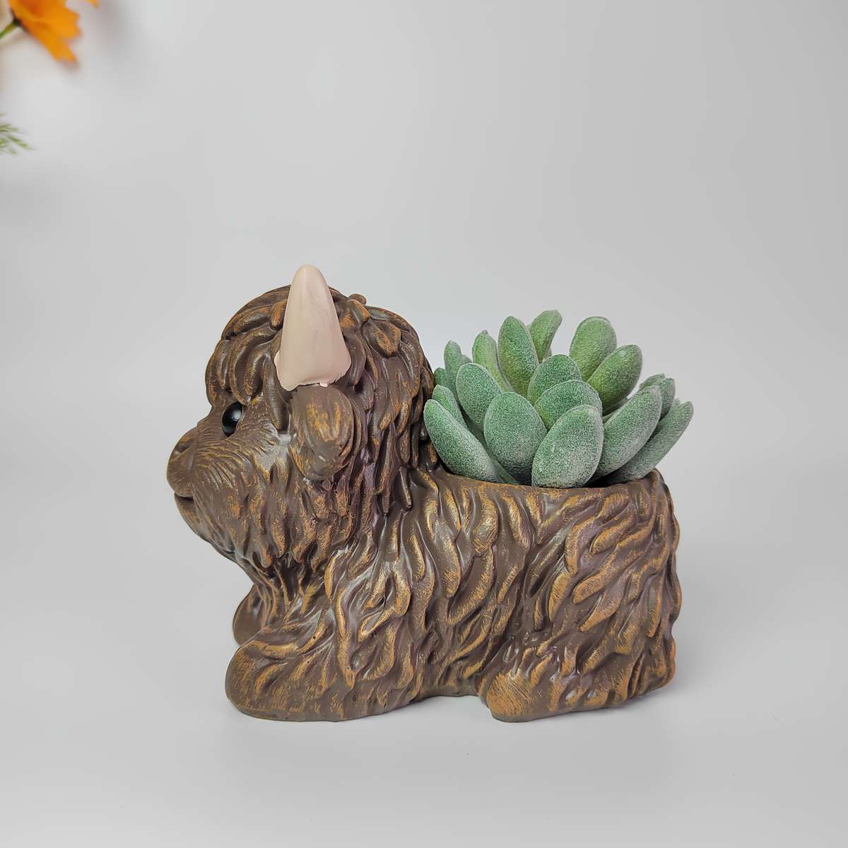 Flowerpot Model Coffee Color