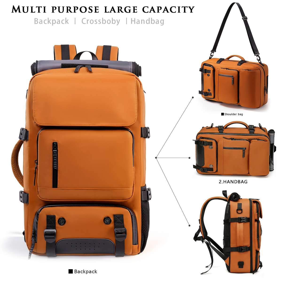 Men S Backpack Large Light Gray