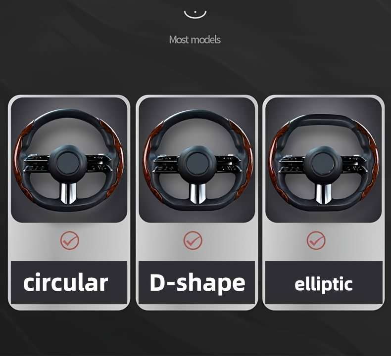 Car Steering Wheel Cover Maple Gray (1 Pair)