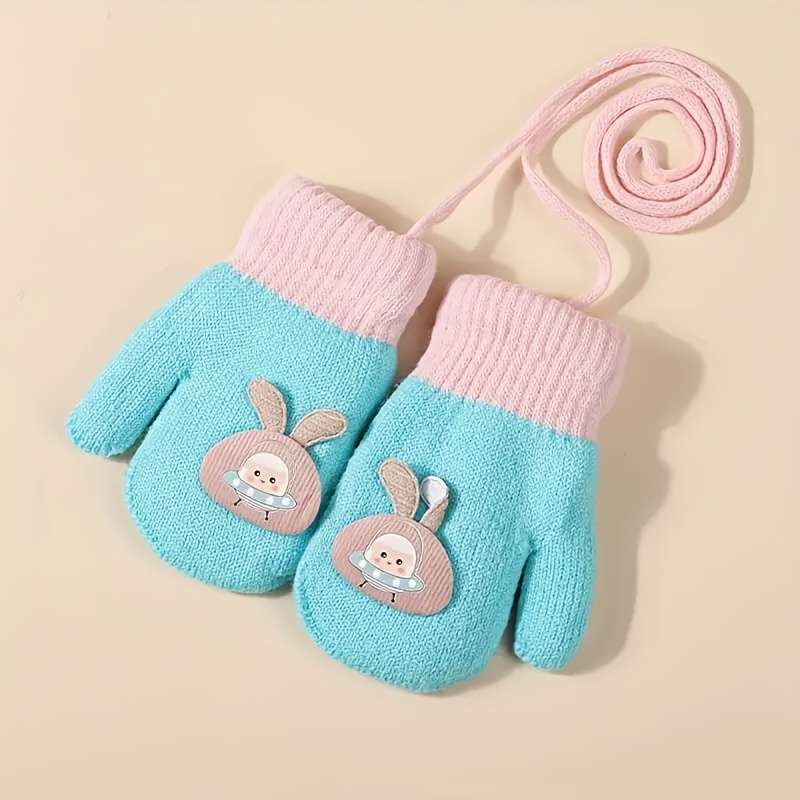 Winter Gloves Color Light Blue