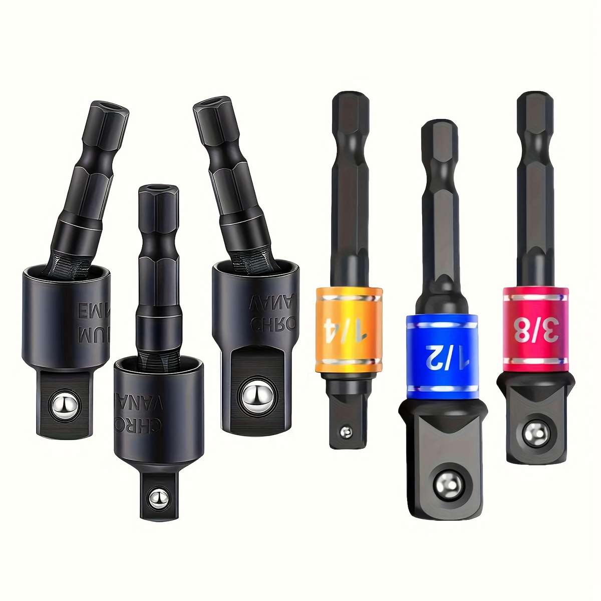 6Pcs Hexagonal Quick-Connect Adapter