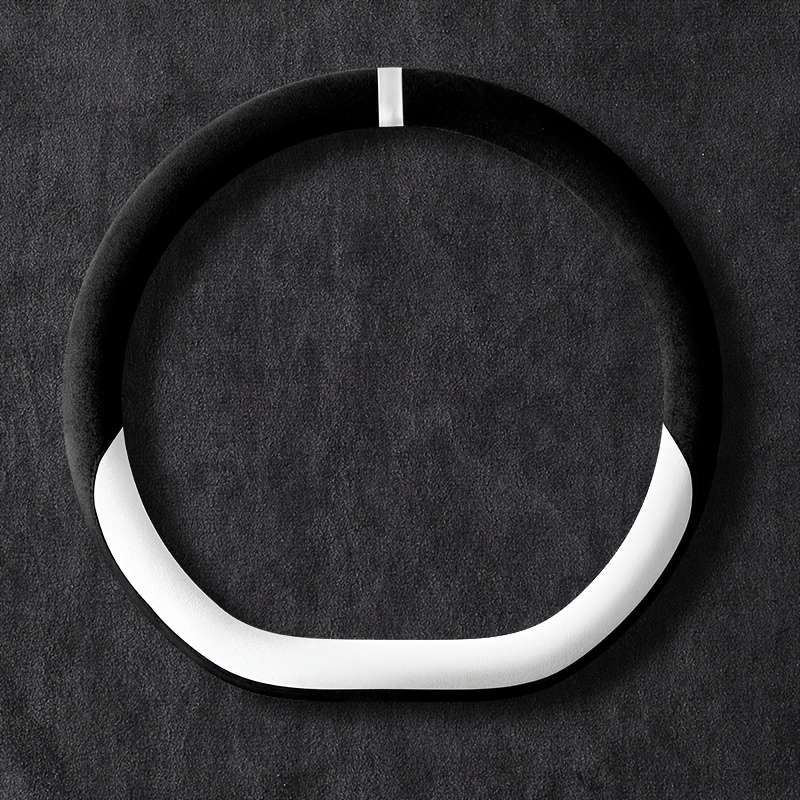 Car Steering Wheel Cover Black And White Color Model D Type