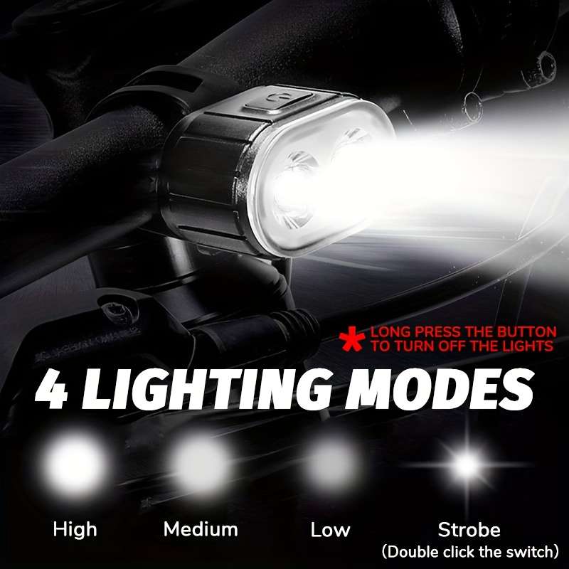 Efficient 1Pc Led Multifunctional Usb Rechargeable Bike Headlight Professional