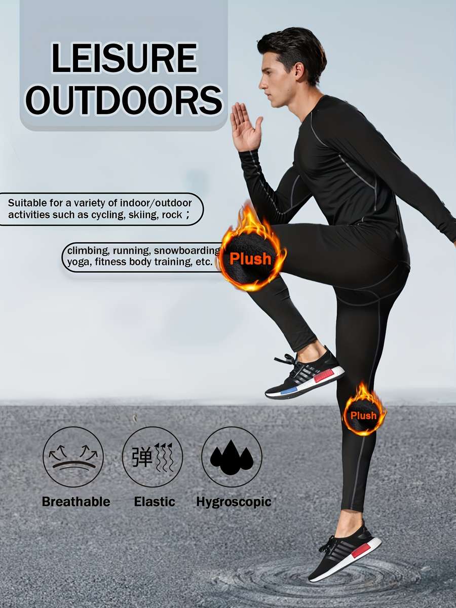 Thermal Underwear Color Black Sizexxl