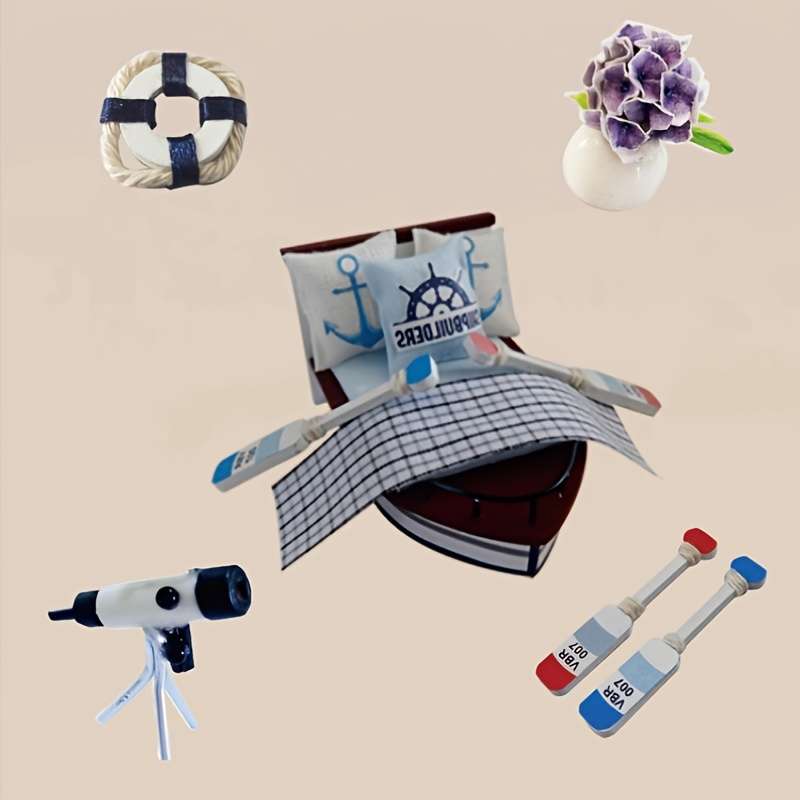 3D Model Desktop Ornaments Items Light Blue Coast  Tools