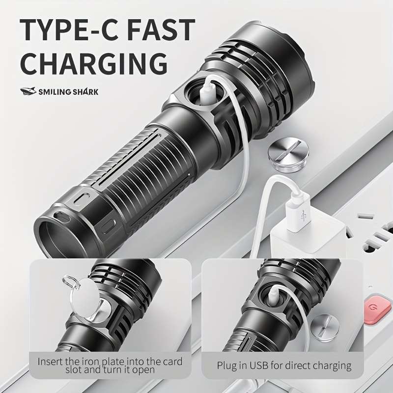 Flashlight Model Sd5375 Single White 2 Sections  2 Electric
