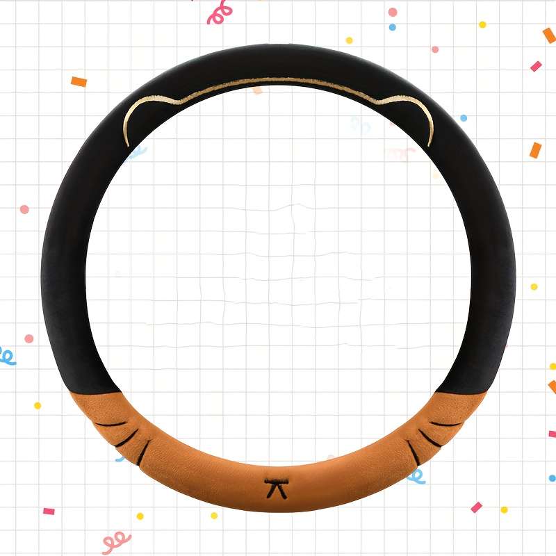 Car Steering Wheel Cover White Model D Type