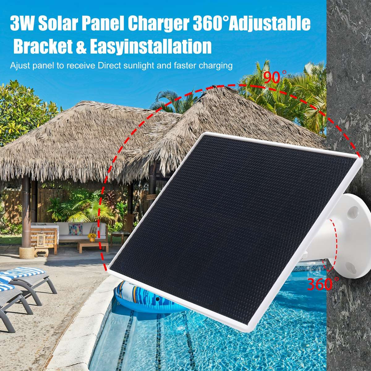 Solar Panel Color White Quantity 2Pcs