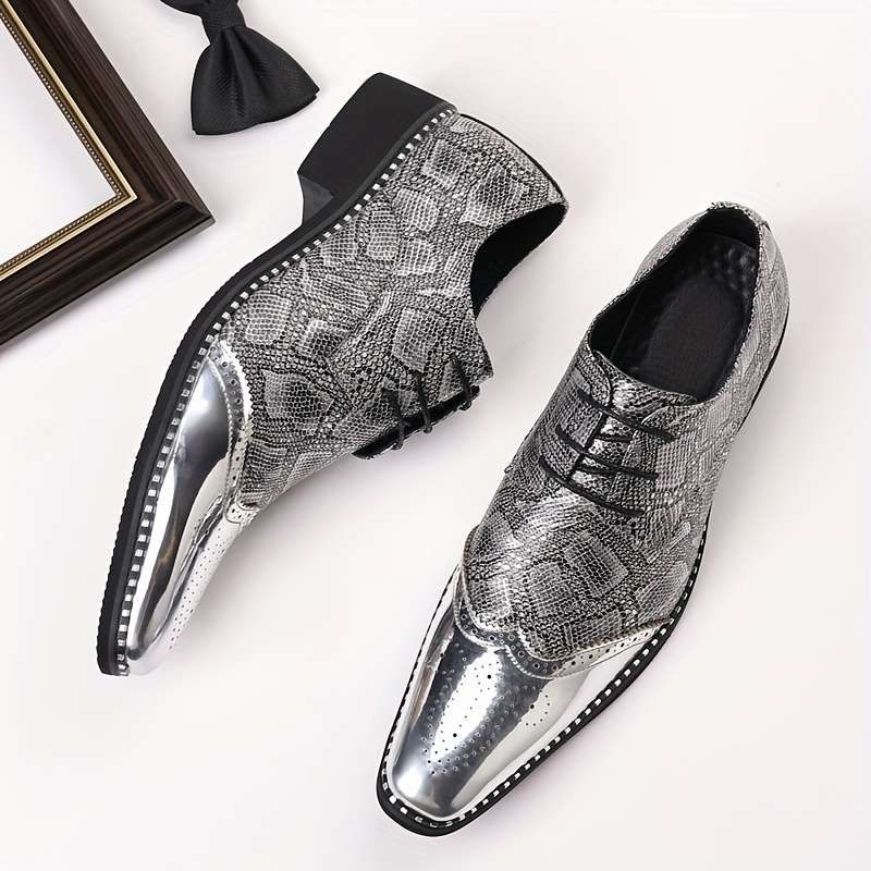 Mens Leather Shoes Color Silvery Sizeuk 10.5