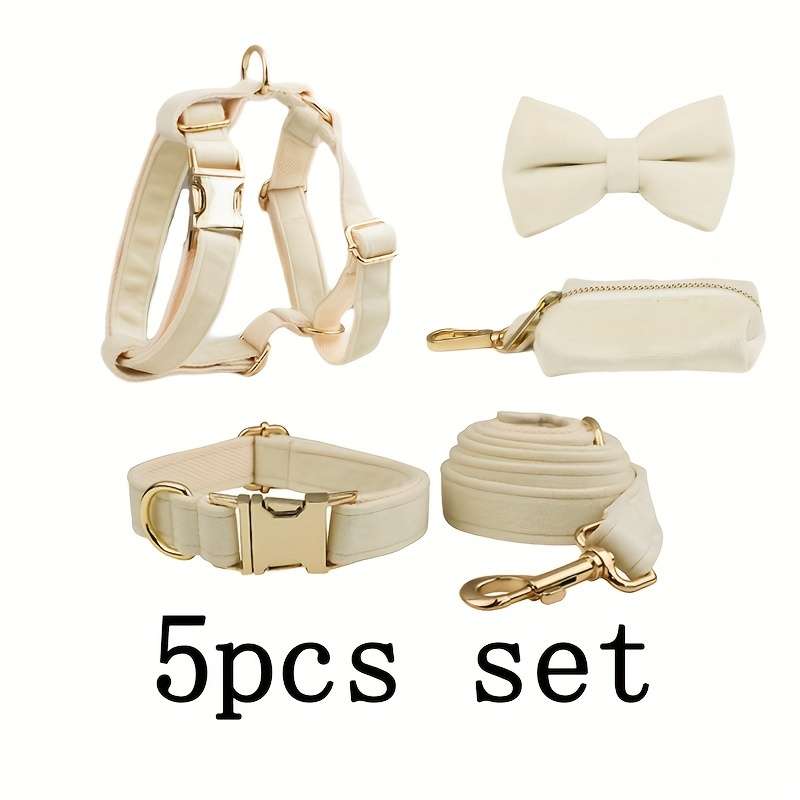 Dog Leash Color Milky White 5Pcs Size S