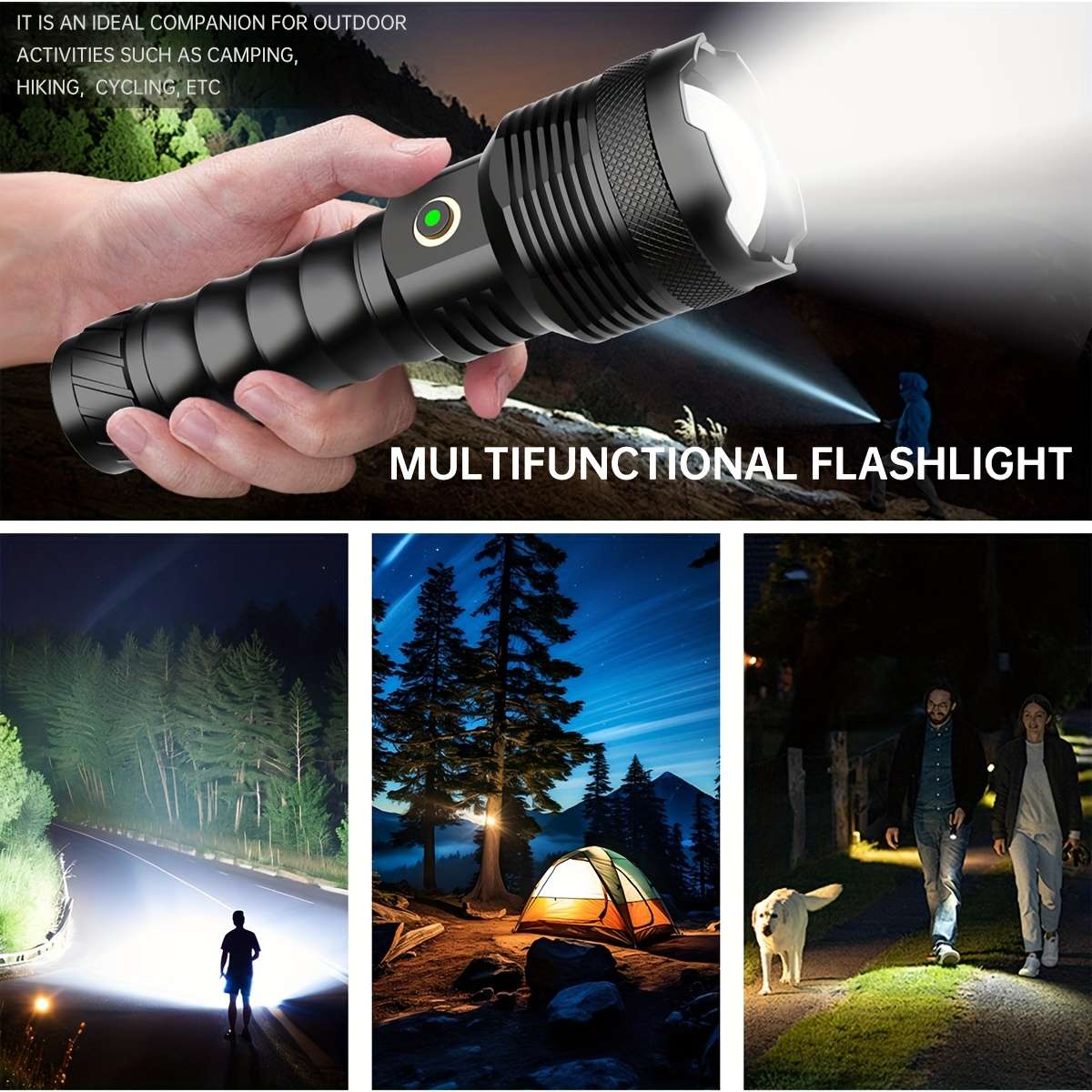 Versatile 1Pc Gdsizhe Handheld Flashlight With Usb Battery Emergency Reliable